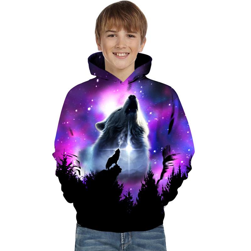 Kid Boy Girl 3D Printed Long Sleeves Casual Hoodie - MomyMall