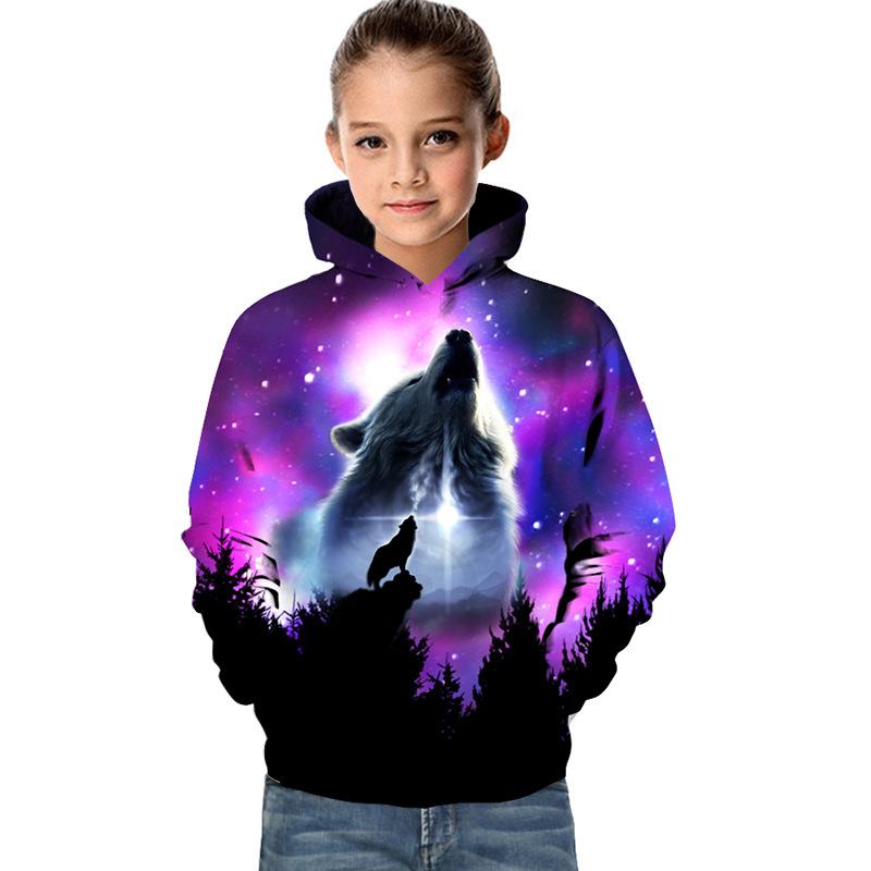 Kid Boy Girl 3D Printed Long Sleeves Casual Hoodie - MomyMall