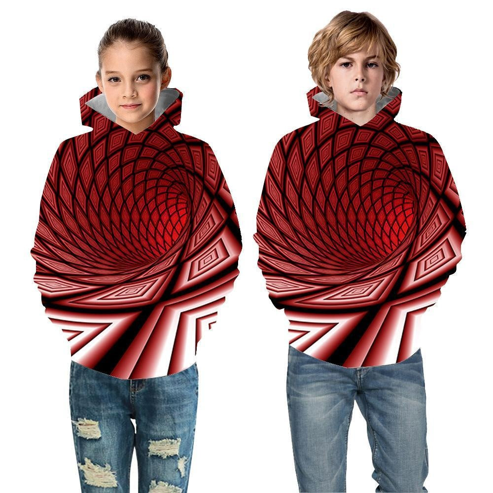 Kids Boy Girl Sports 3D Cartoon Whirlpool Hoodie - MomyMall