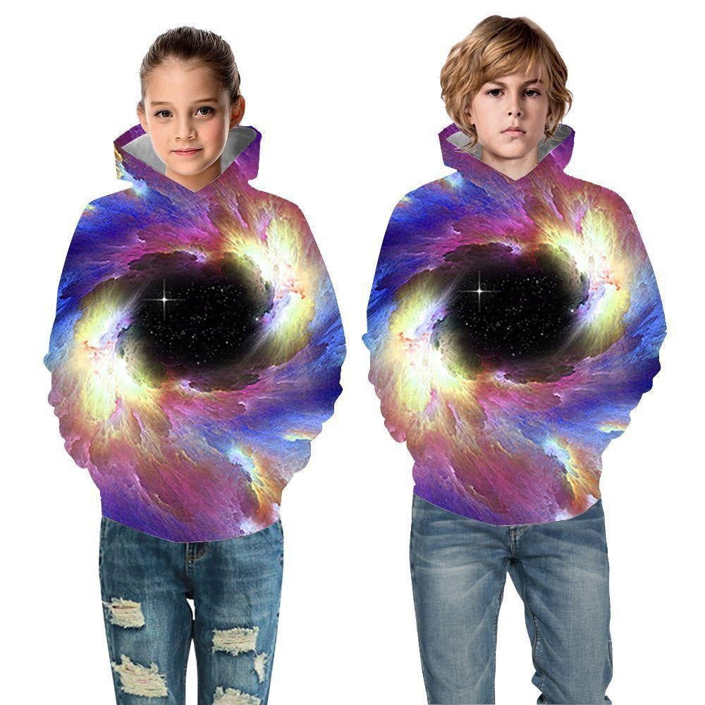 3D-Cartoon-Kapuzenpullover für Kinder, Mädchen, Jungen, Sterndruck