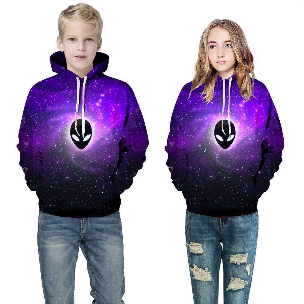 Kid Boy Girl Starry Beast 3D Digital Printing Hoodie