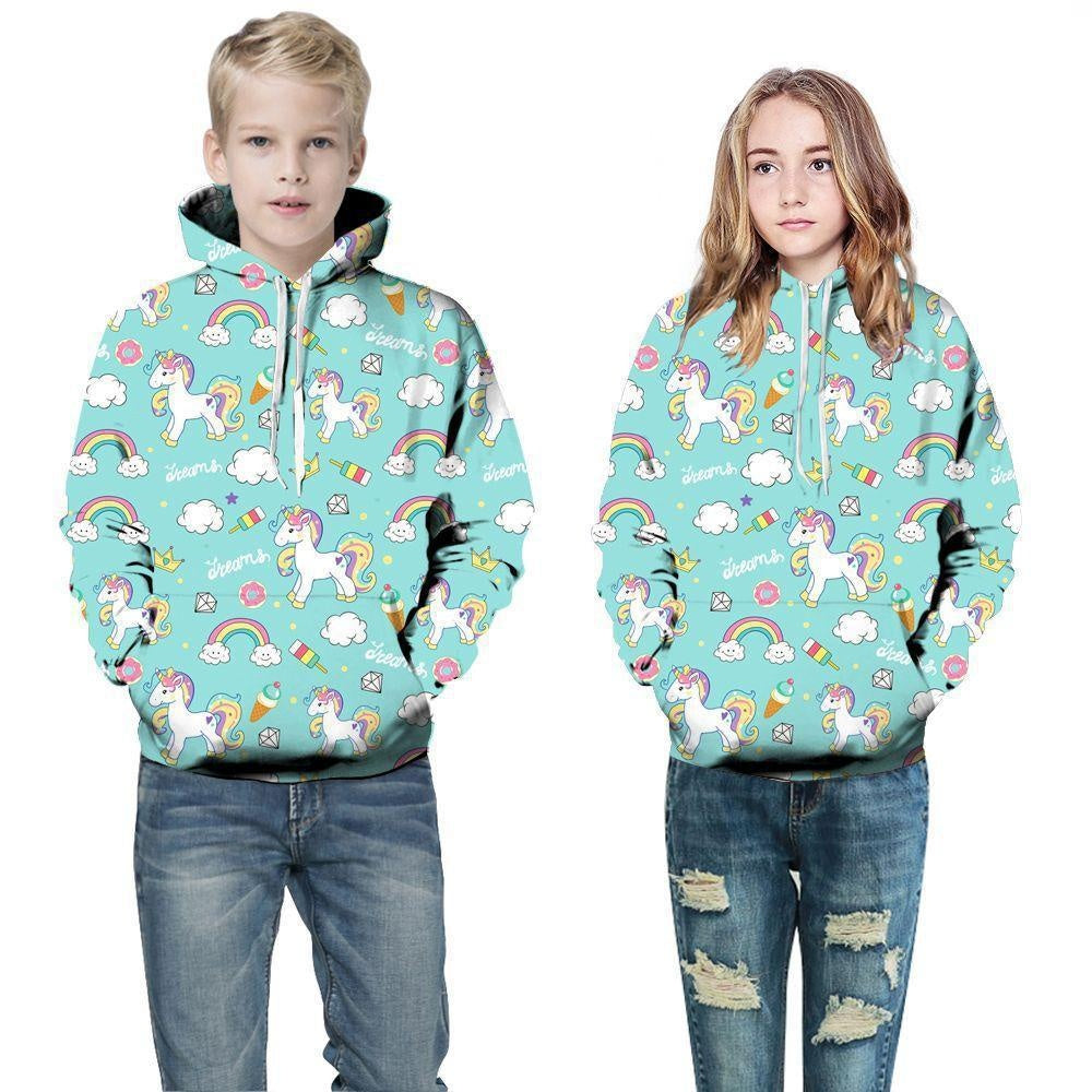 Kid Boy Girl Starry Beast 3D Digital Printing Hoodie