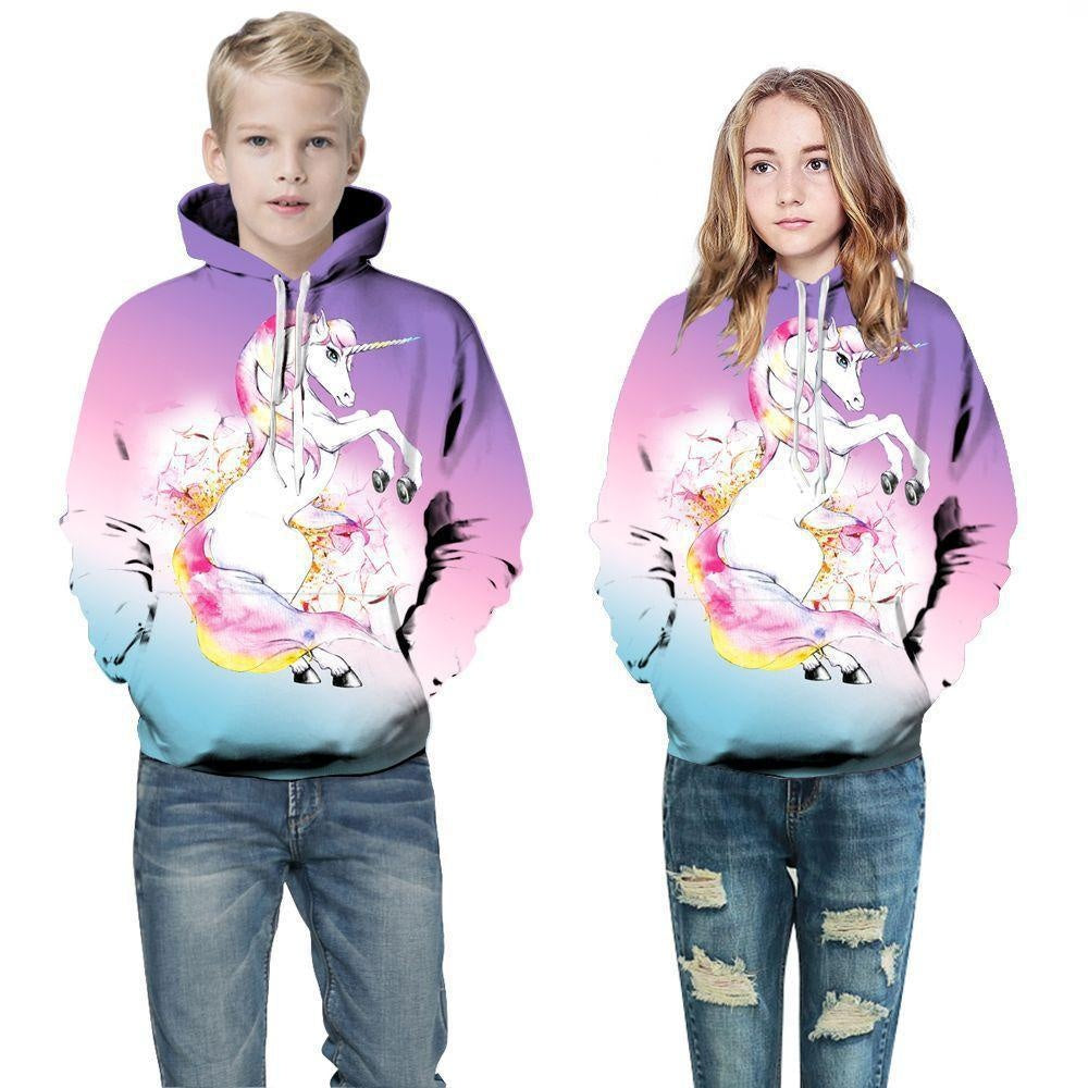 Kid Boy Girl Starry Beast 3D Digital Printing Hoodie