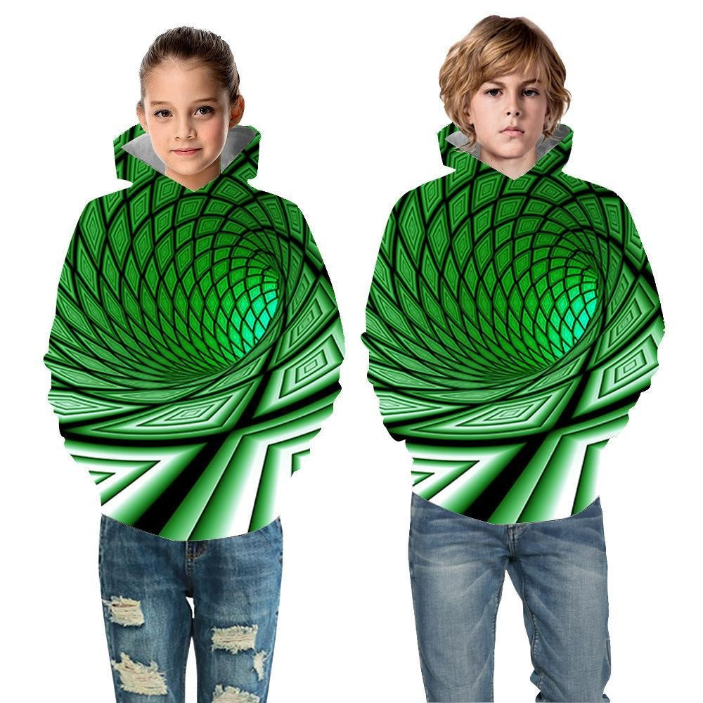 Kids Boy Girl Sports 3D Cartoon Whirlpool Hoodie - MomyMall