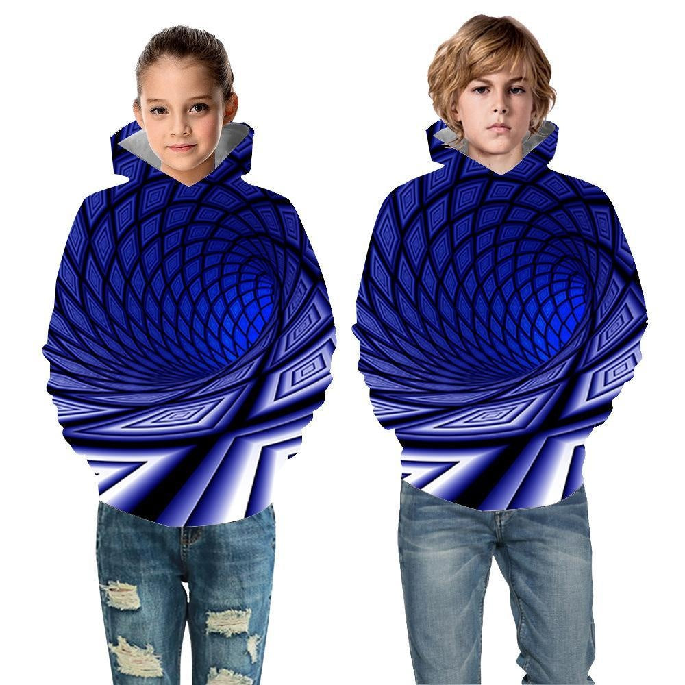 Kids Boy Girl Sports 3D Cartoon Whirlpool Hoodie - MomyMall