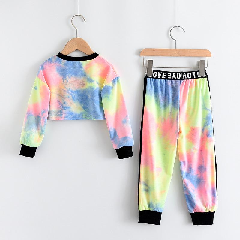 Tie-dyed Girl Elastic Letter Rubber 2 Pcs Set