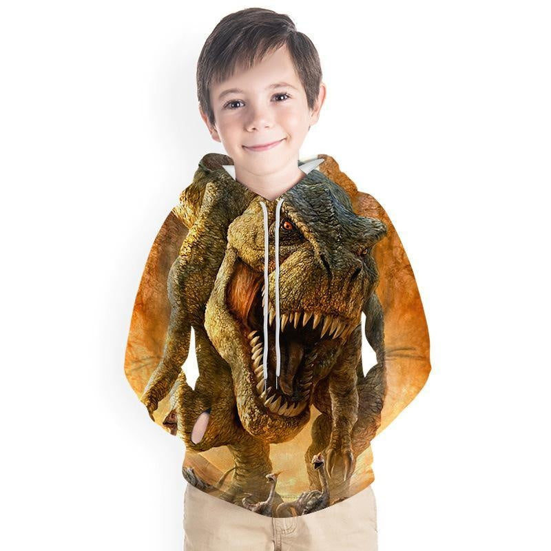 Kids Boy 3D Animal Print Casual Hoodie