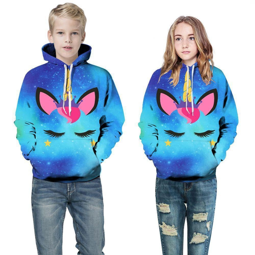 Kid Boy Girl Starry Beast 3D Digital Printing Hoodie