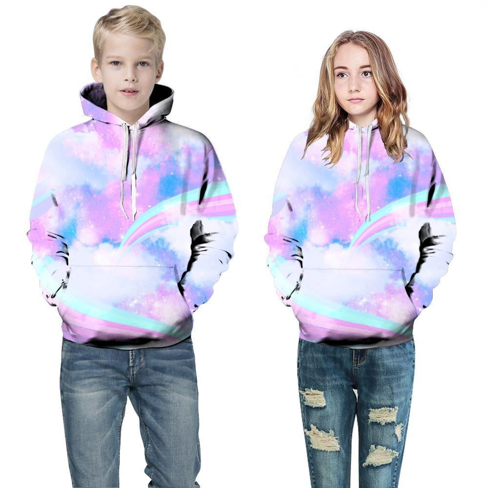 Kid Boy Girl Starry Beast 3D Digital Printing Hoodie