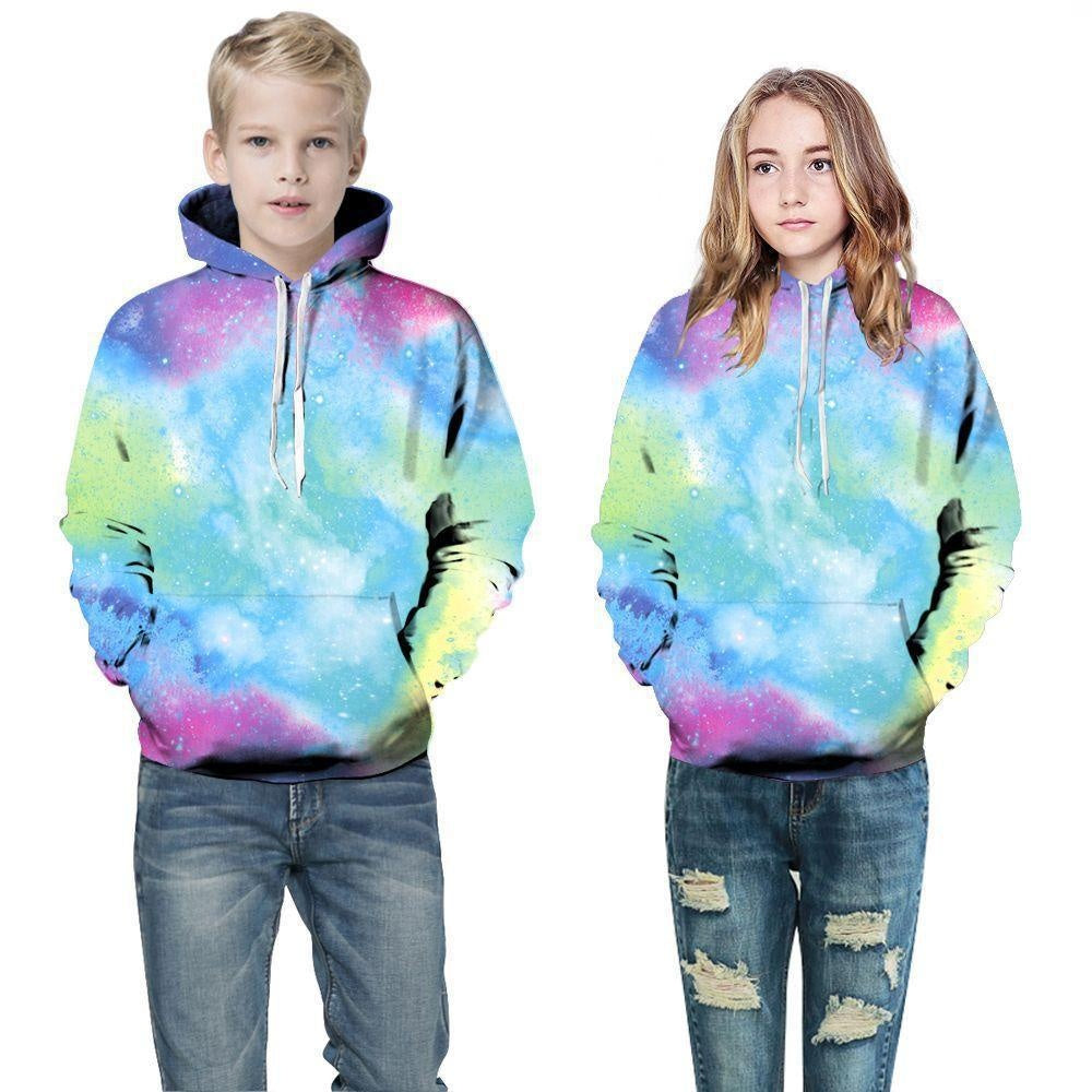 Kid Boy Girl Starry Beast 3D Digital Printing Hoodie