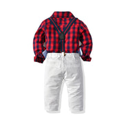 Plaid Baby Boy Christmas Formal New Year 2 Pcs Set - MomyMall