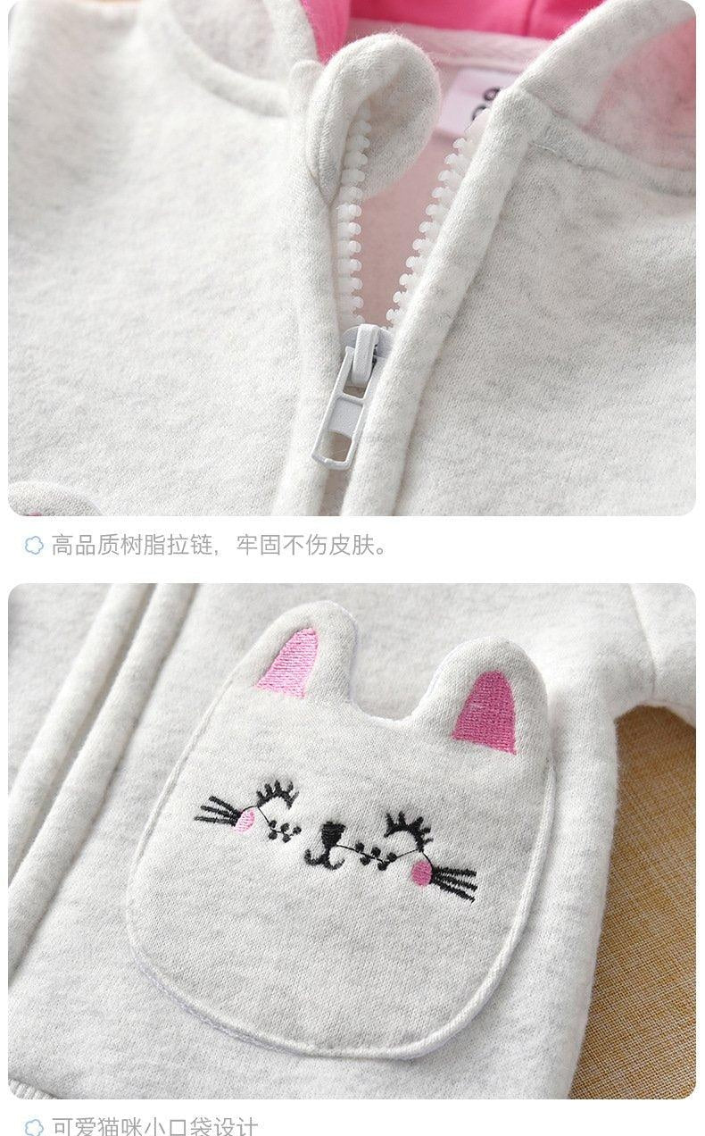 Autumn Winter New Infant Casual Jacket Baby Girl Warm Hooded Coat