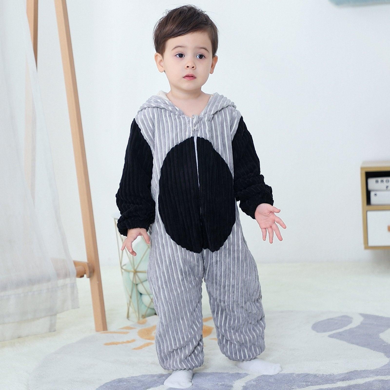 Baby Thickened One-piece Animal Winter Rompers - MomyMall