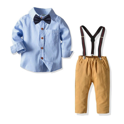 Fashion Outfits Set Baby Boy Clothes 2 Pcs Formal Suits - MomyMall Stripe / 1-2 Years