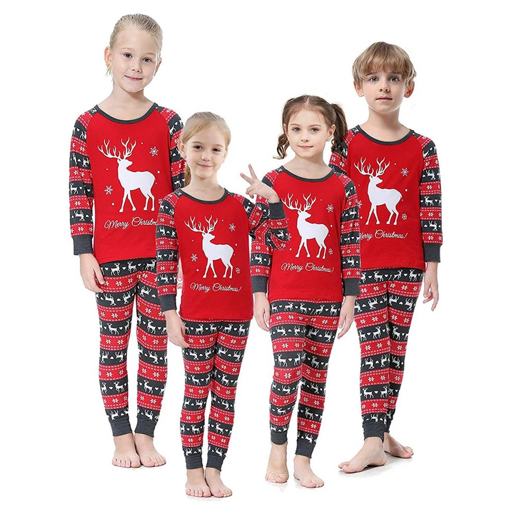 Family Matching Christmas Pajamas Adult Kids Girls Boy Sleepwear Nightwear Outfits