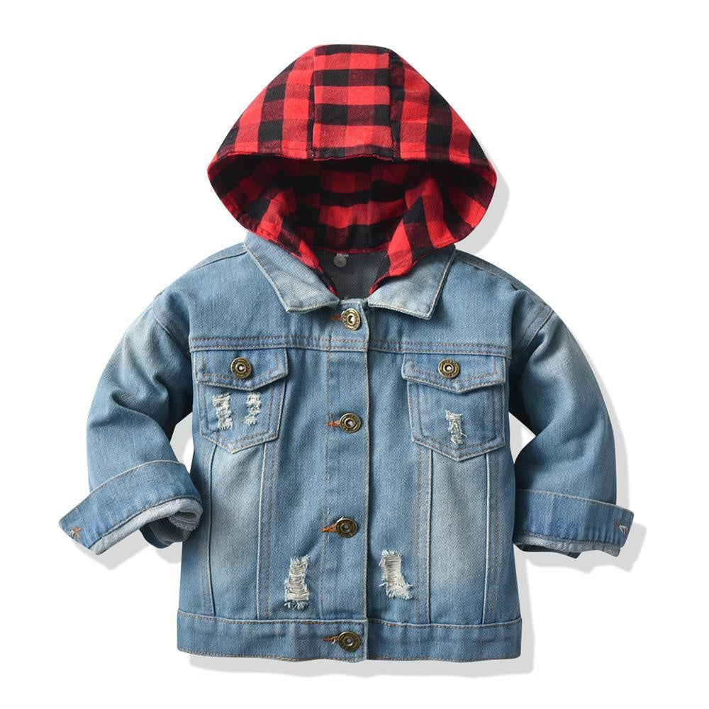 Boys Girls Casual Denim Coat Jacket - MomyMall light blue / 6-9Month