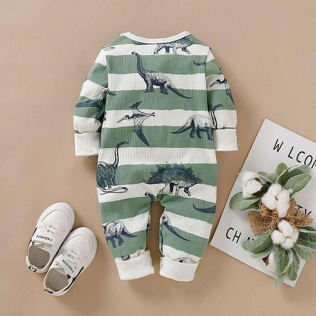 Cute Dinosaur Printed Baby Jumpsuit