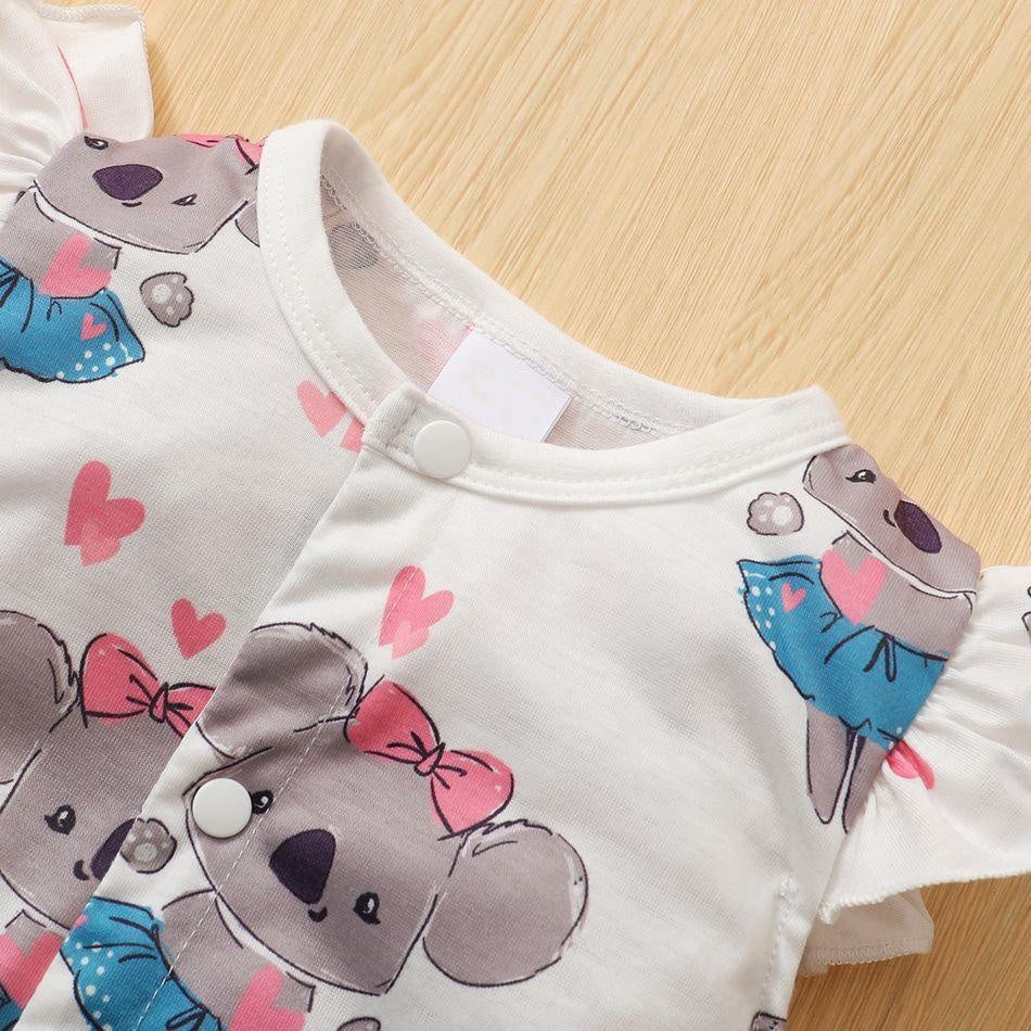 Lovely Koala Printed Baby Romper