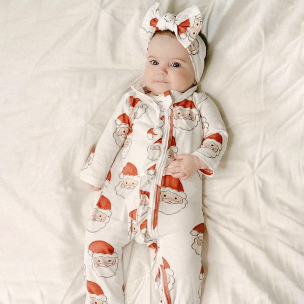 2PCS Cute Christmas Claus Printed Baby Jumpsuit - MomyMall White / 0-3 Months