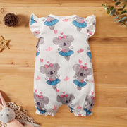 Lovely Koala Printed Baby Romper