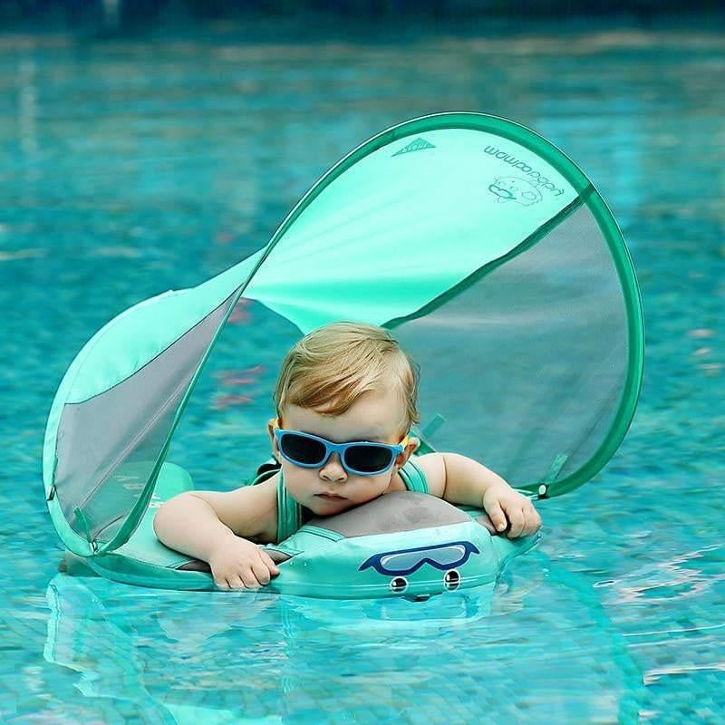 Infant & Toddler Safety Pool Floater With Sunshade - MomyMall