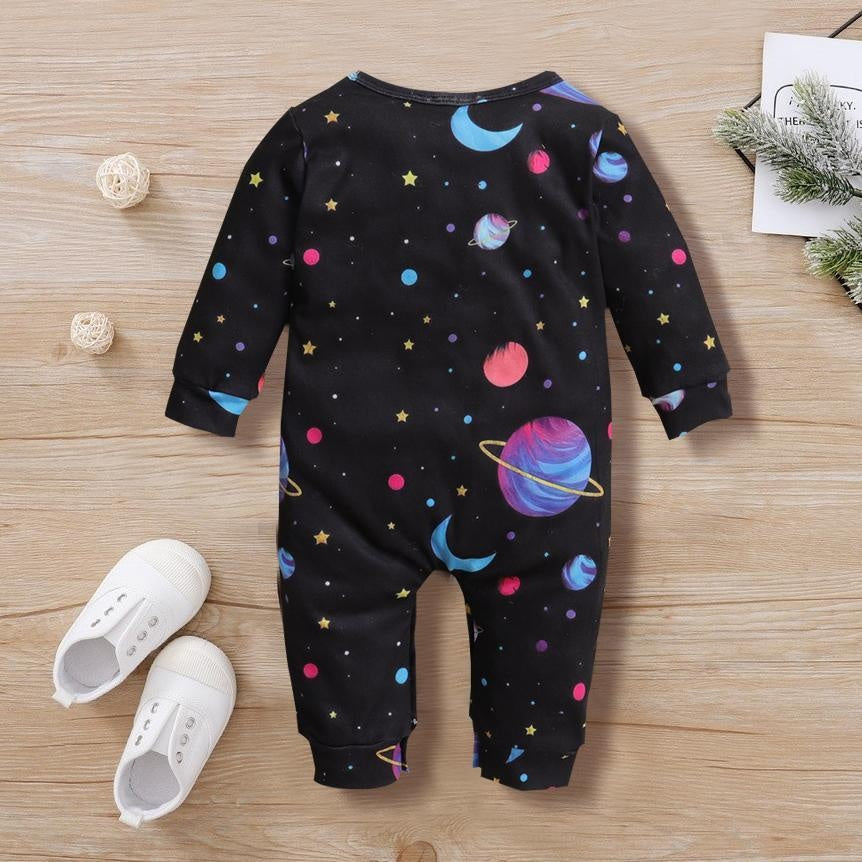 Baby Universe Star Printed Long Sleeve Jumpsuit