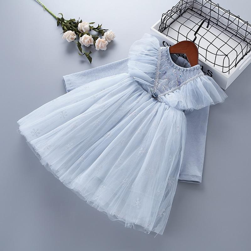 Girl Fashion Casual Dresses Lace Mesh Beading For 3-7 years - MomyMall