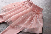 Girl Fashion Star Mesh Tutu Splice Skirt Pants Trousers