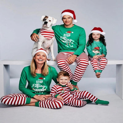 Christmas Family Pajamas Adult Kids Baby Romper Sleepwear - MomyMall Dad S