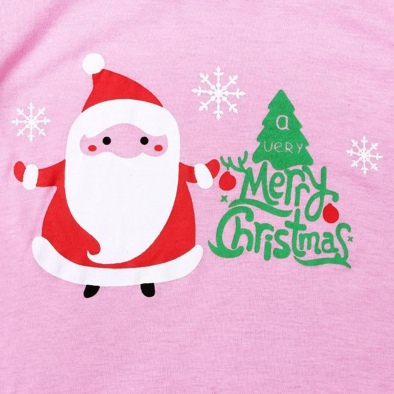 Kid Girl Christmas Home Clothes Pajamas 2 Pcs Suit