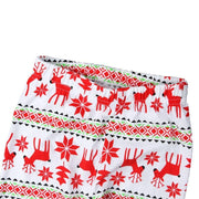 Kids Explosions Christmas Reindeer Embroidery Cotton Long-sleeved Pyjamas 2 Pcs - MomyMall