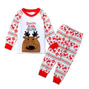 Kids Explosions Christmas Reindeer Embroidery Cotton Long-sleeved Pyjamas 2 Pcs - MomyMall