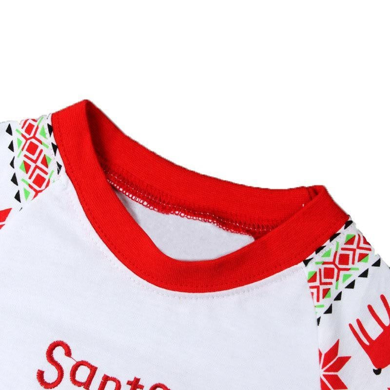 Kids Explosions Christmas Reindeer Embroidery Cotton Long-sleeved Pyjamas 2 Pcs - MomyMall