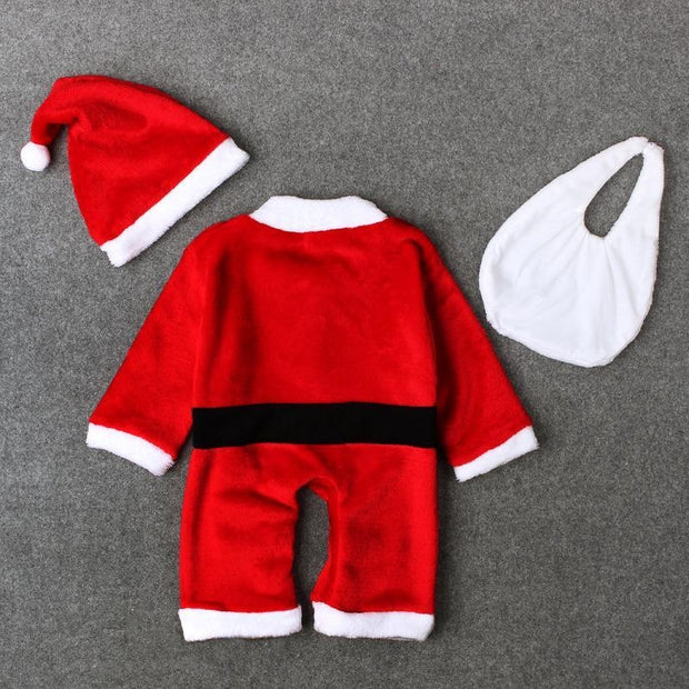 New Baby Christmas Dress with Hat Cute 3 Pcs - MomyMall