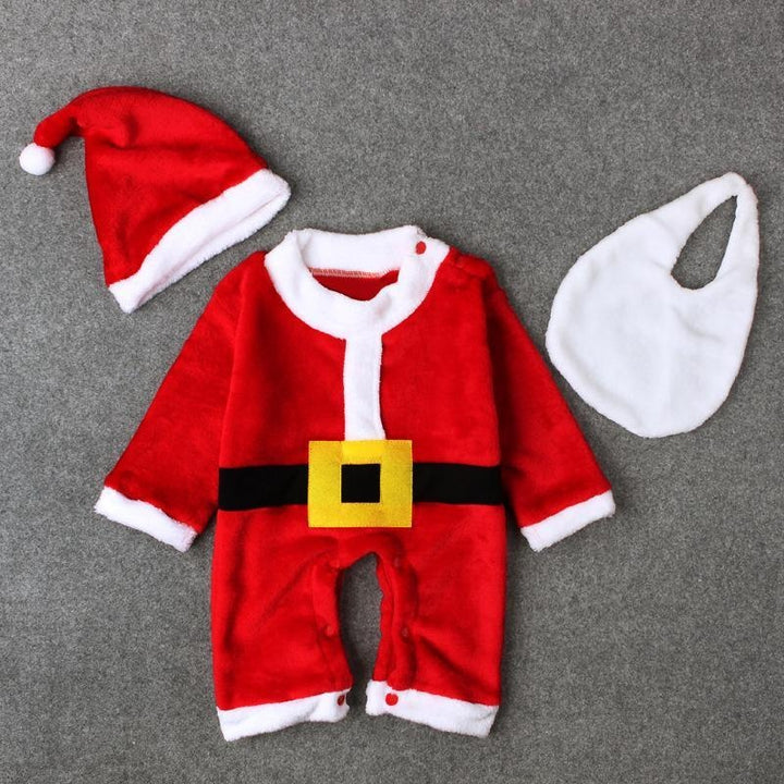 New Baby Christmas Dress with Hat Cute 3 Pcs - MomyMall