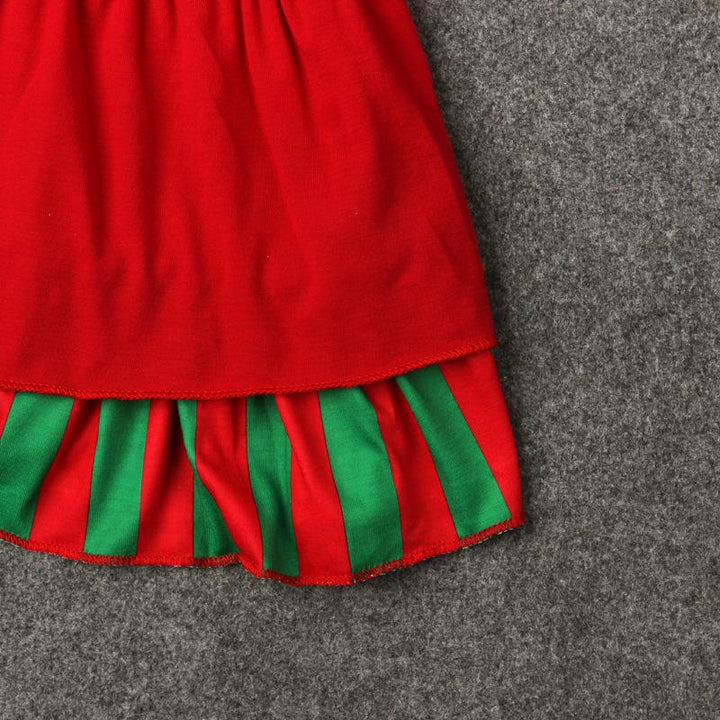 Kids Girl Christmas Deer Long-sleeved Dress+Leggings 2 Pcs - MomyMall