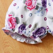 3PCS Lovely Solid Floral Printed Baby Set