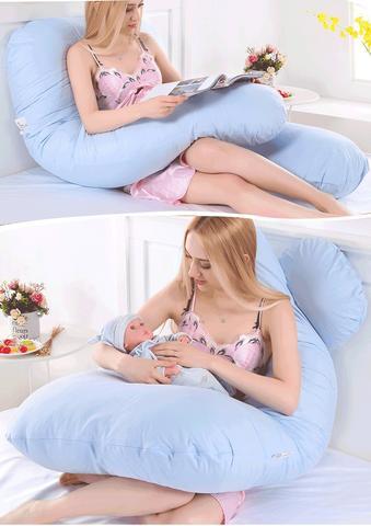 Full Body U-Shape Pregnancy Pillow | Long Side Sleeping Support - MomyMall