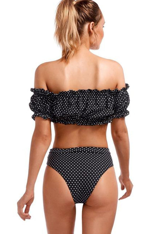Polka Dots Tie Waist Bikini Bottom - MomyMall