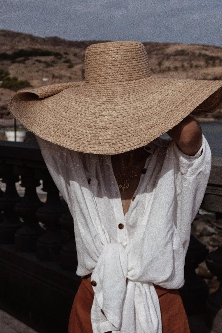 Raffia Straw Floppy Brim Boaster Hat - MomyMall