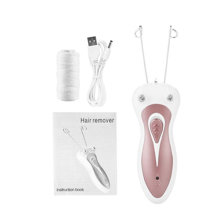 Electric Epilator For Facial Hair, Upper Lip Hair, Peach Fuzz Removal - MomyMall Pink