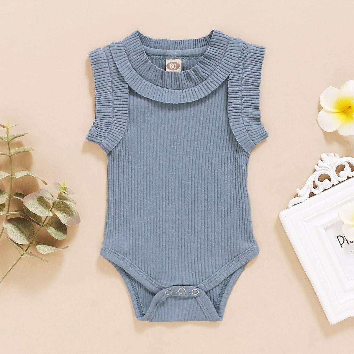 Lovely Solid Color Baby Romper