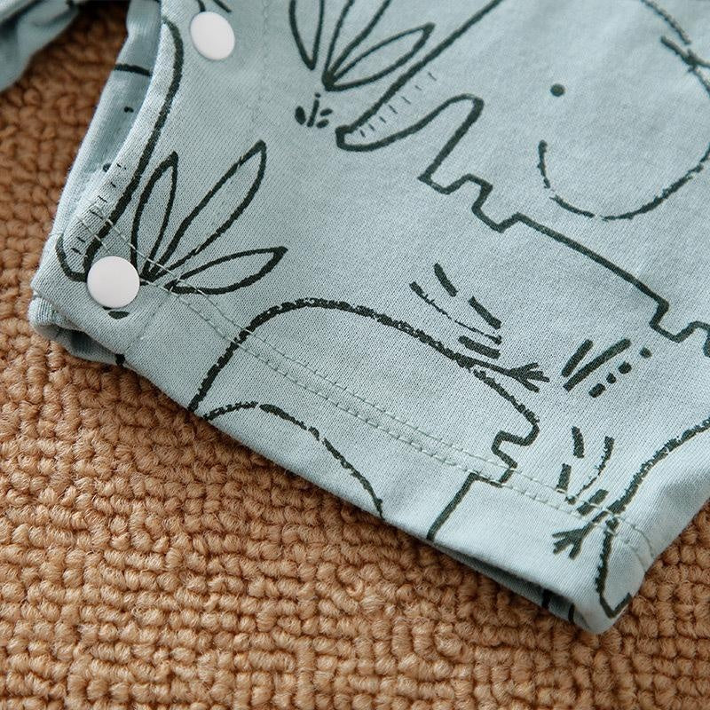 Cute Elephant Printed Baby Romper