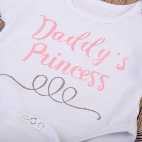 4PCS "DADDY'S PRINCESS" Letter Printed Baby Set - MomyMall