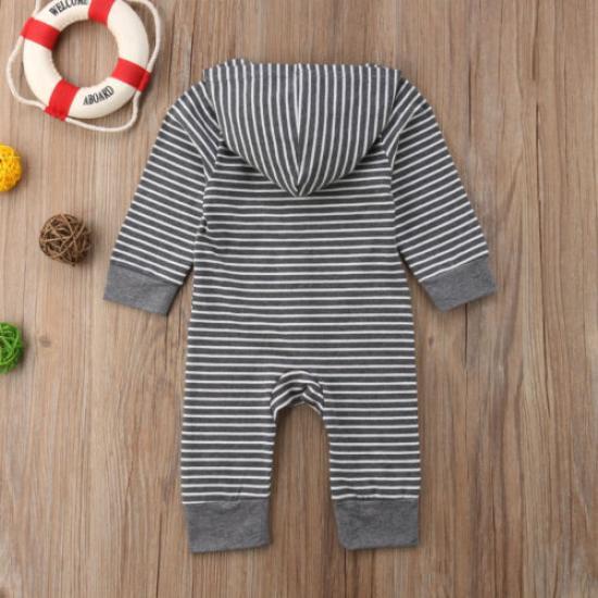 Lovely Striped Printed Long Sleeve Baby Boy Girl Jumpsuit