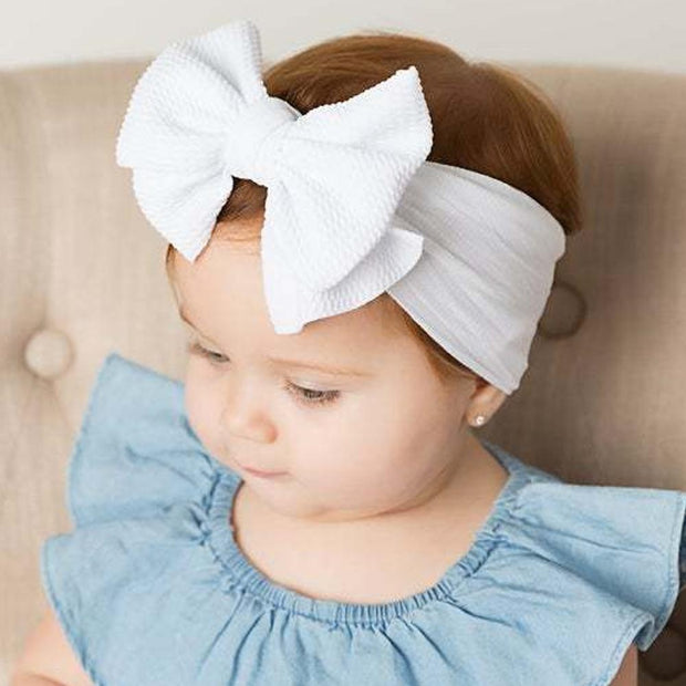 Lovely Baby Girl's Bowknot Headband - MomyMall White / One-size