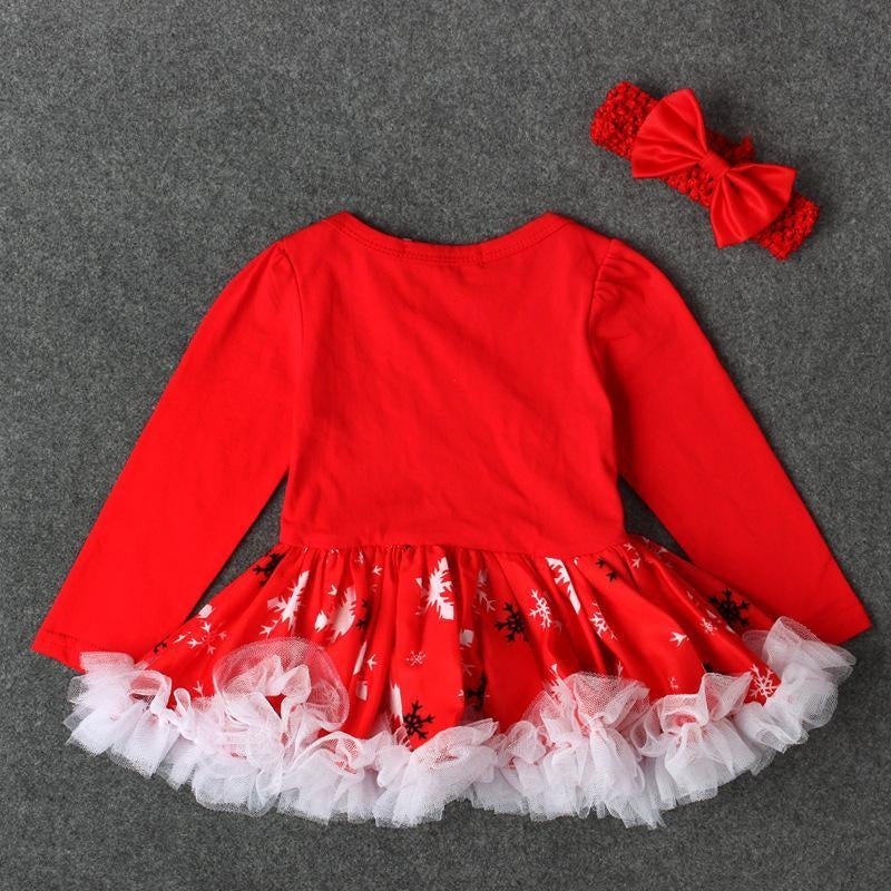 Christmas Baby Girls Dress Newborn Costumes Santa Claus Dresses - MomyMall