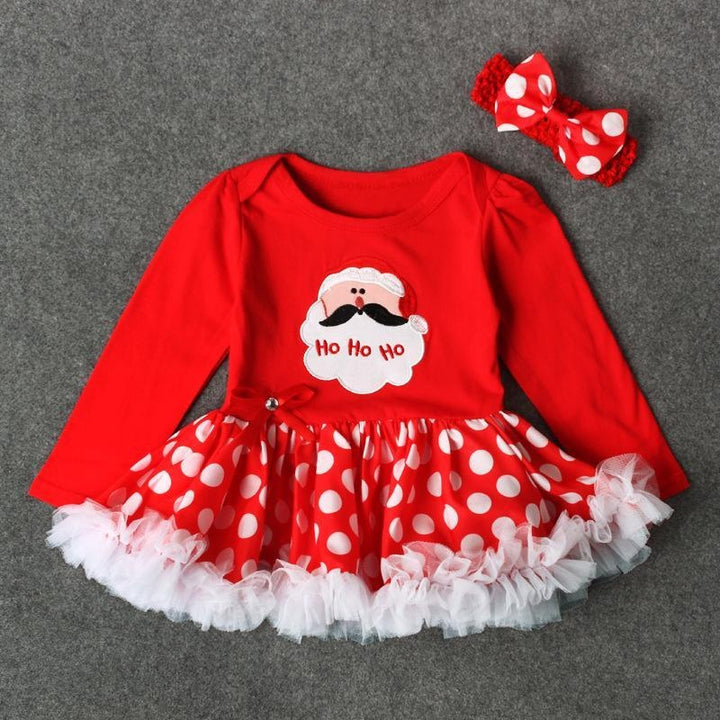 Christmas Baby Girls Dress Newborn Costumes Santa Claus Dresses - MomyMall Style 2 / 3-6 Months