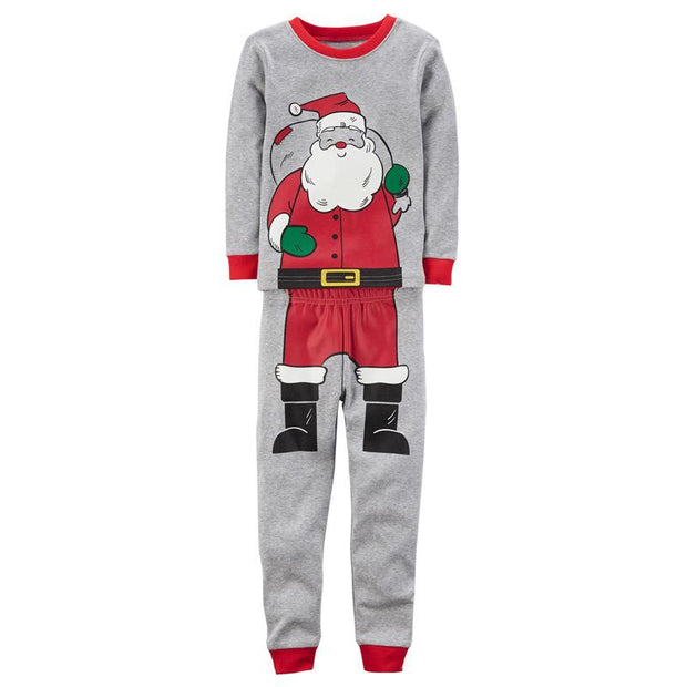 Boys Spring Christmas Santa Claus Long-sleeved Home Wear Pajamas 2 Pcs - MomyMall