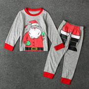 Boys Spring Christmas Santa Claus Long-sleeved Home Wear Pajamas 2 Pcs - MomyMall Gray / 80cm:6-12months